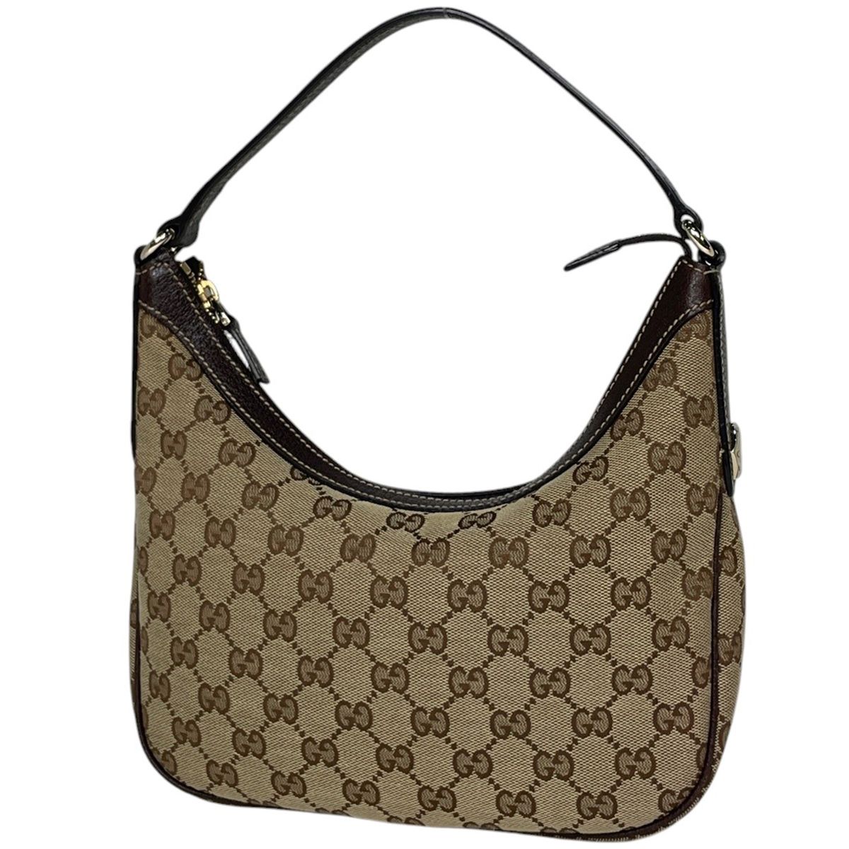 Gucci Shoulder Bag GG Pattern Canvas Beige Brown