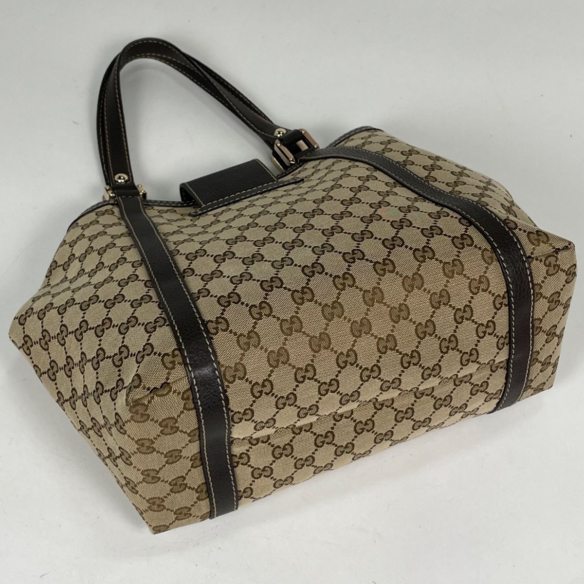 Gucci Tote Bag GG Pattern Canvas Beige Brown — view 2