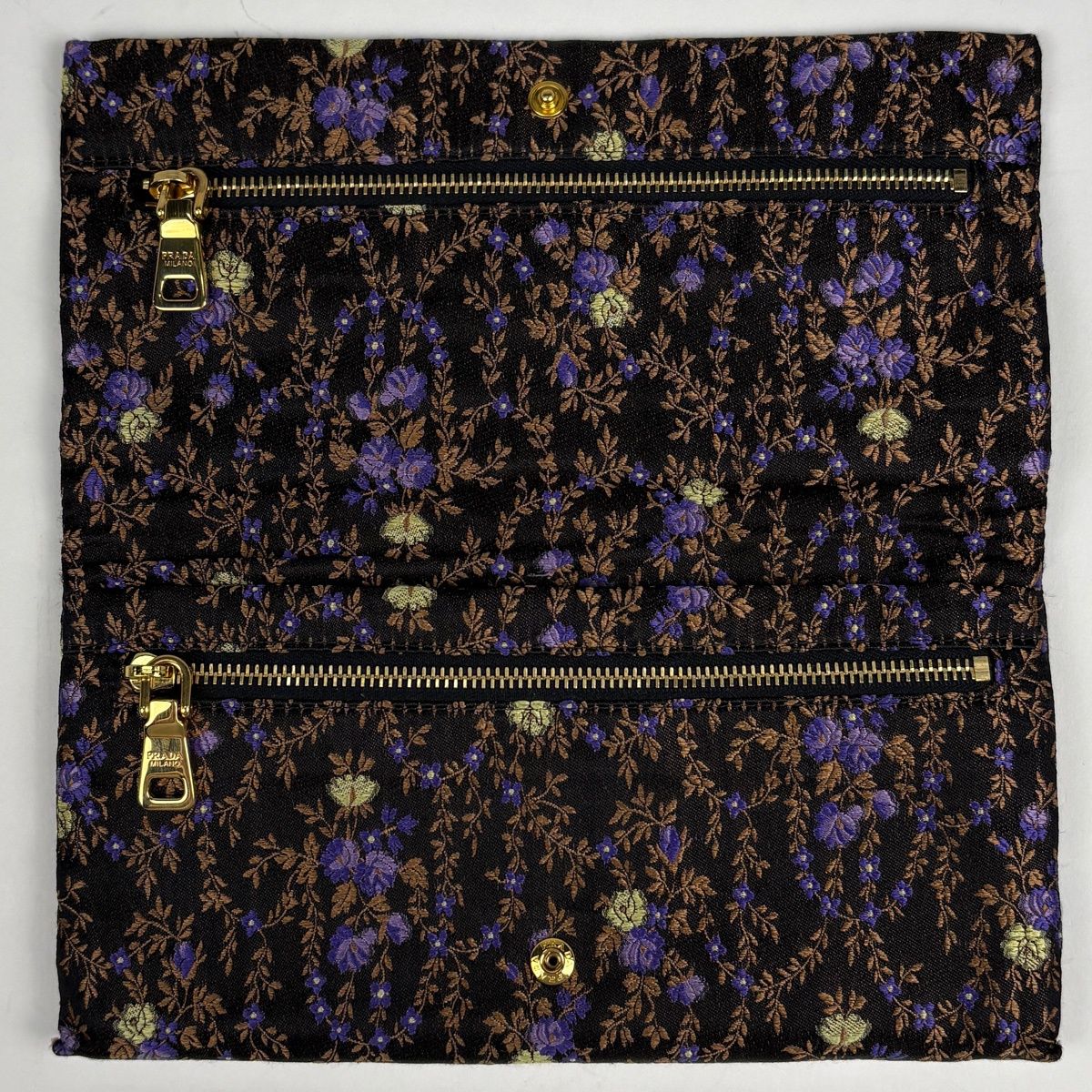 Prada Wallet Floral Fabric Nero — view 8