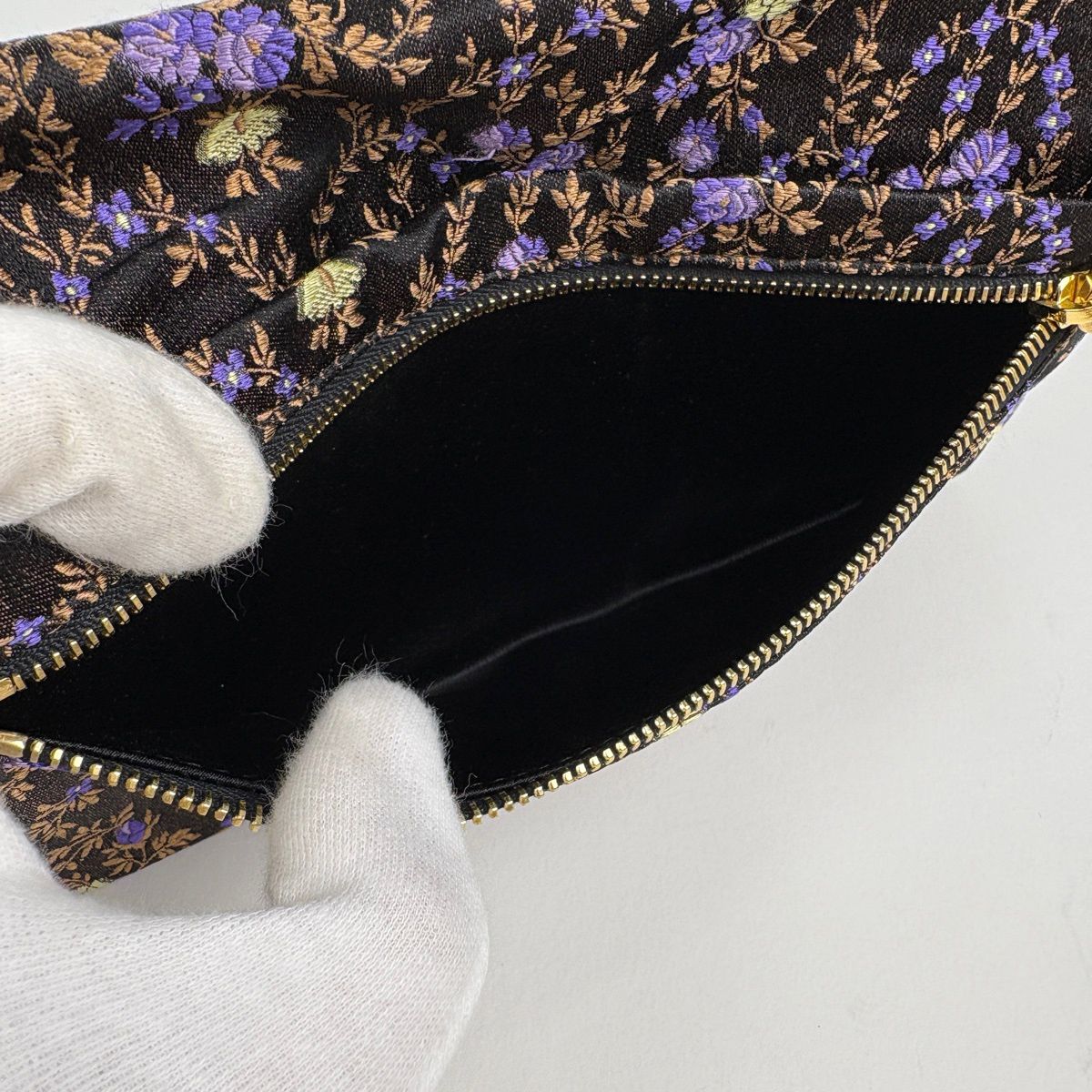 Prada Wallet Floral Fabric Nero — view 7