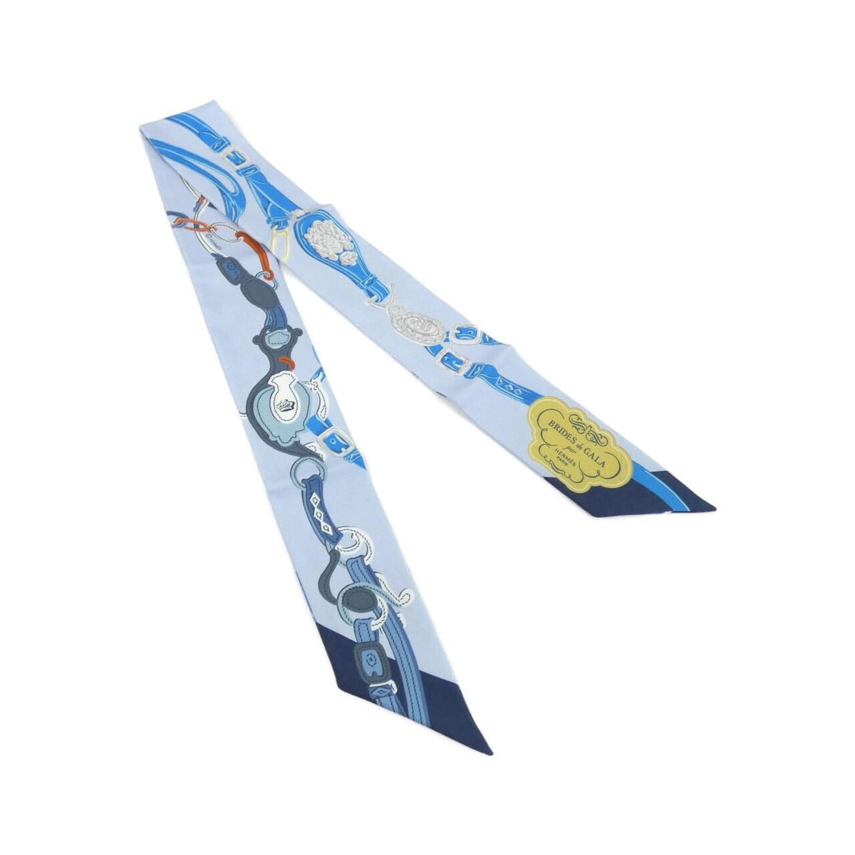 Hermes Brides de Gala Applique Twilly Scarf