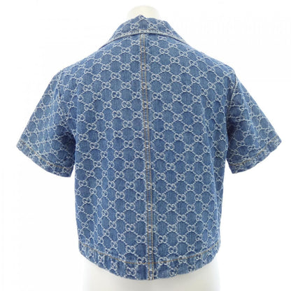 Gucci GG Denim Jacquard Top Jacket — view 2