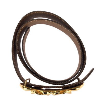 Hermes Reversible Belt 65 Brown Gold Leather Plated — view 2