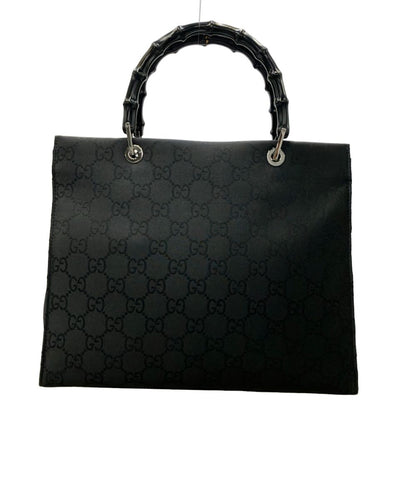 Gucci Tote Bag GG Pattern Bamboo