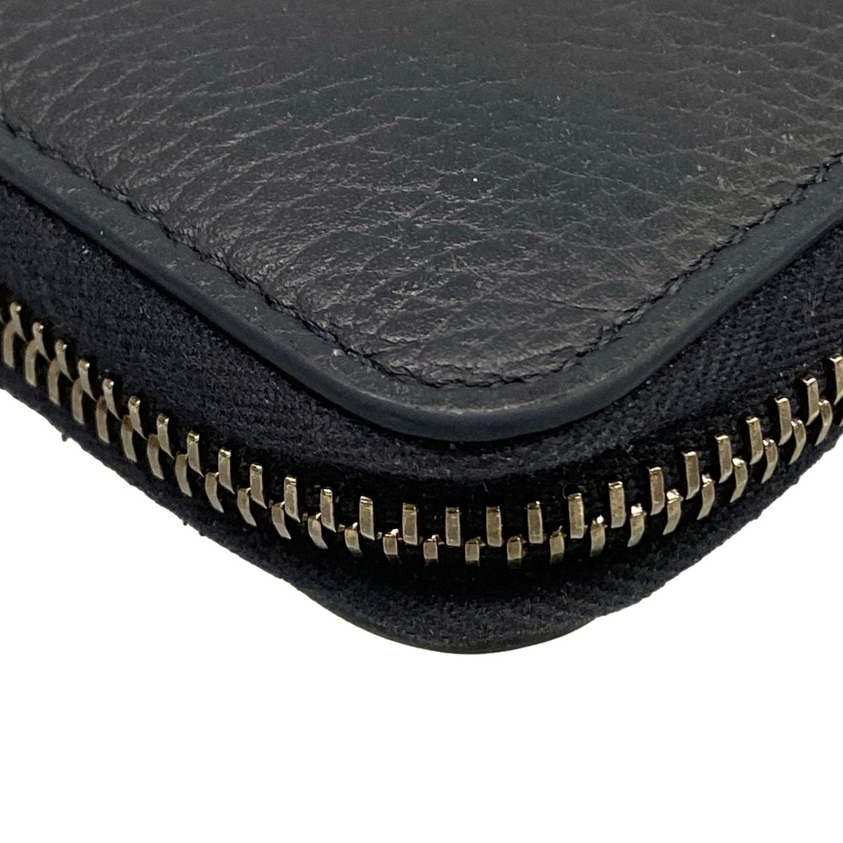 Dior Wallet Black Zip Around Leather — view 7