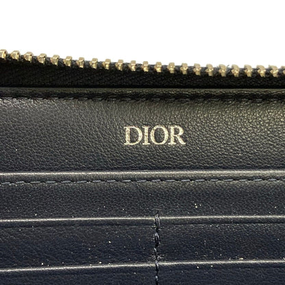 Dior Wallet Black Zip Around Leather — view 5