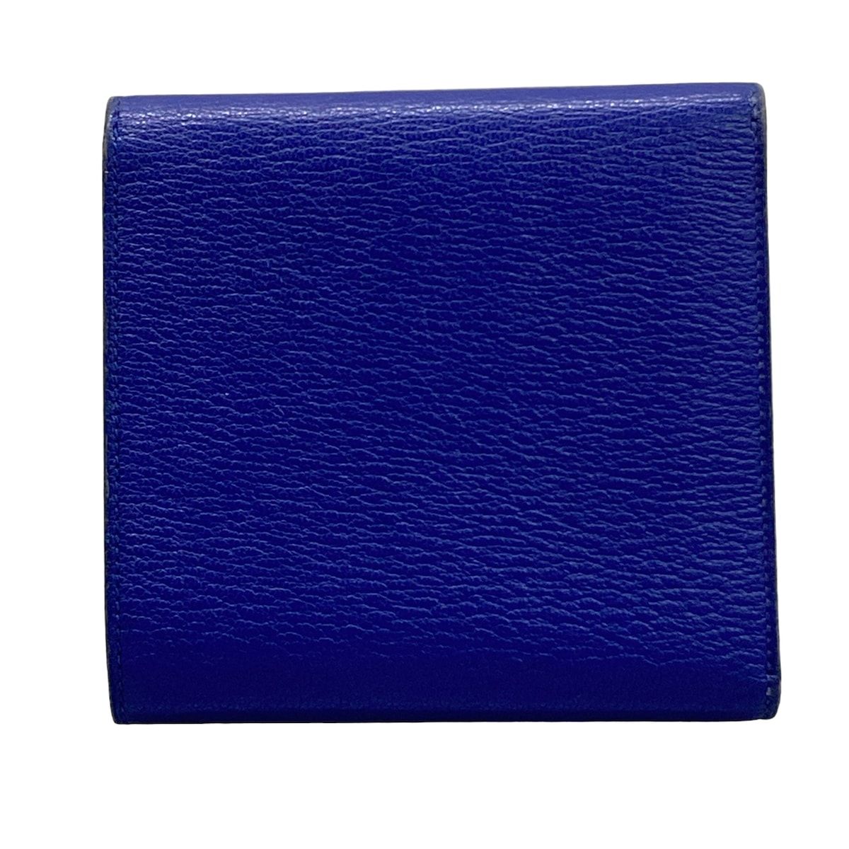 Hermes Trifold Wallet Clic 12 Blue Electric Silver — view 2