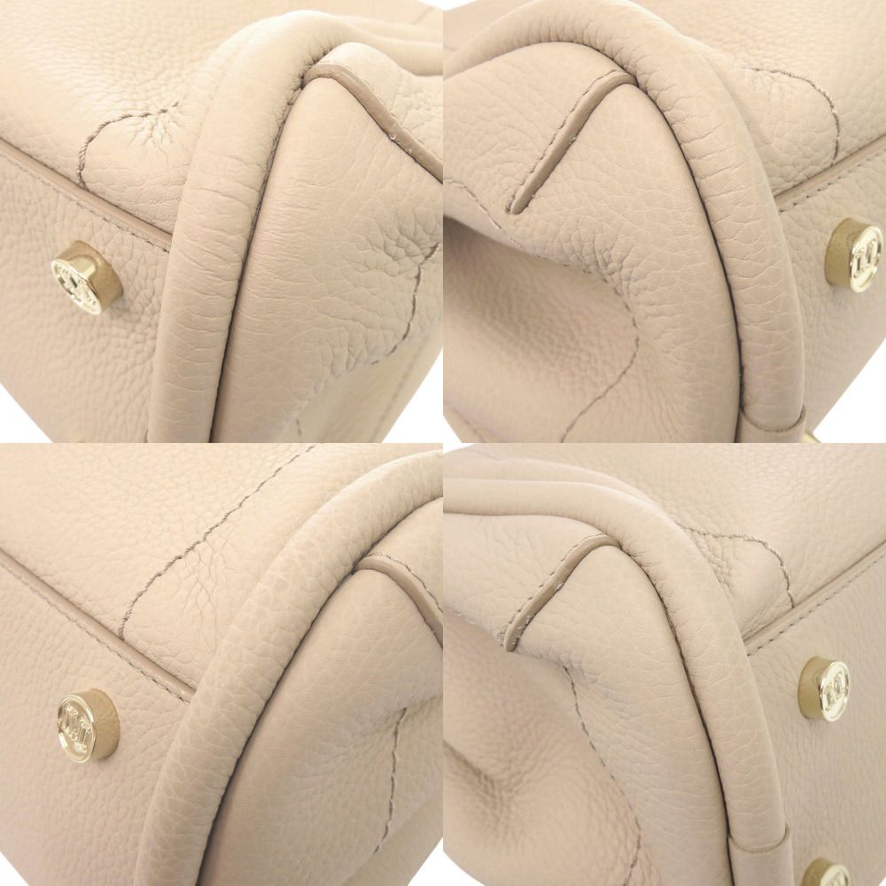 Max Mara Marine Leather Beige 2-Way Shoulder Bag — view 4