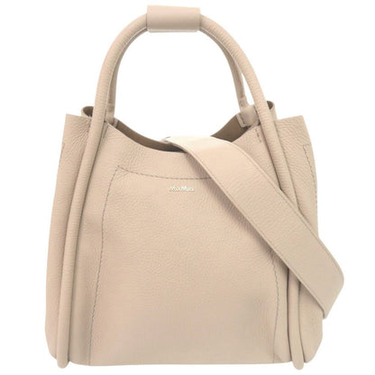 Max Mara Marine Leather Beige 2-Way Shoulder Bag