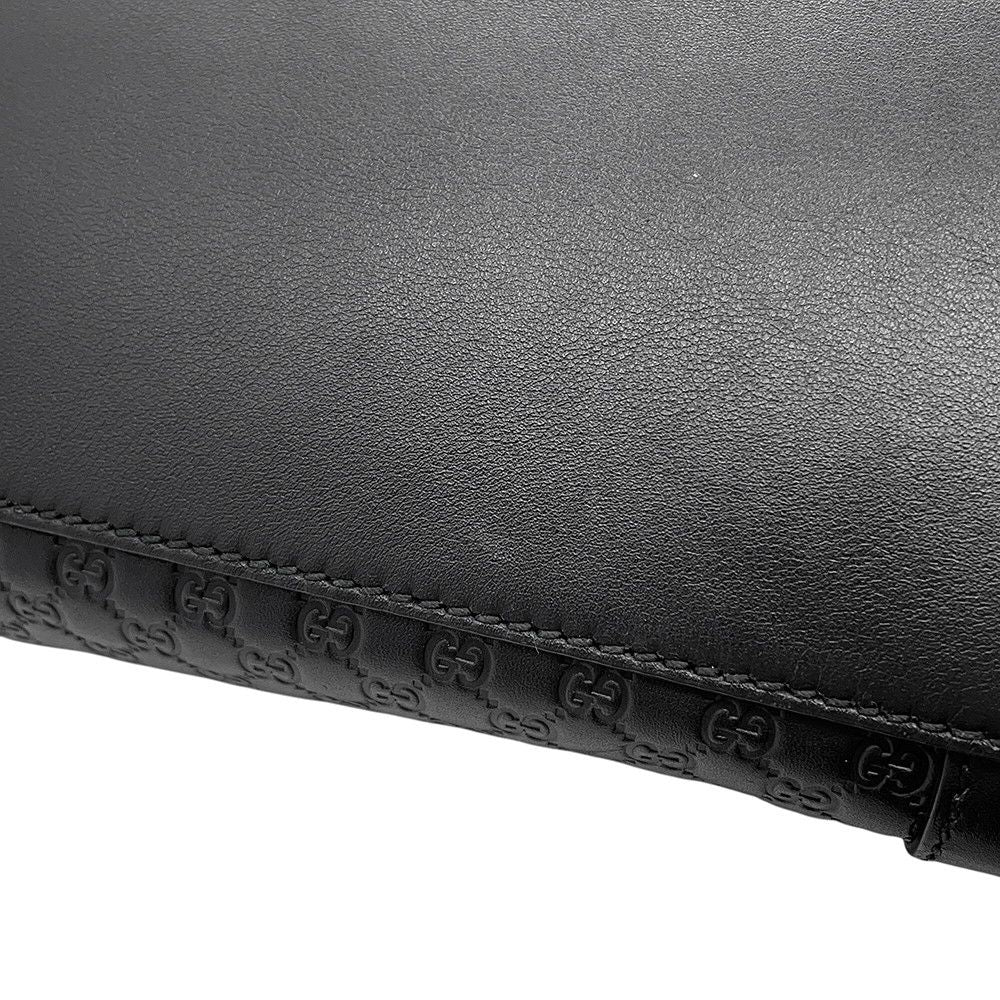 Gucci Tote Micro Guccissima Leather 2-Way Shoulder Bag Black — view 8
