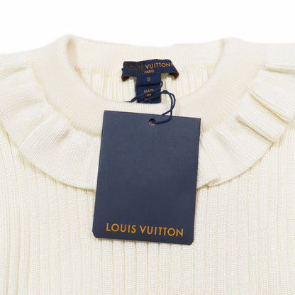 Louis Vuitton Frill Color Rib Knit Mini Dress Long Sleeve Short Length Sweater — view 7