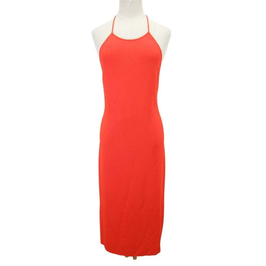 Bottega Veneta Backless Halter Neck Jersey Dress Orange 38