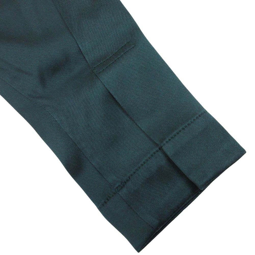 Bottega Veneta Silk Twill Shirt Dress Long Sleeve Maxi Flare Dark Green 36 — view 7