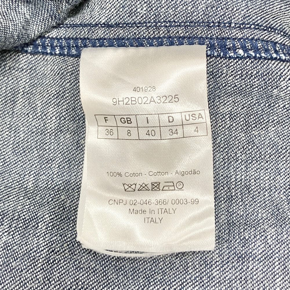 Dior Denim Vest Bee Embroidery Sleeveless Shirt Jacket Blue Indigo — view 7