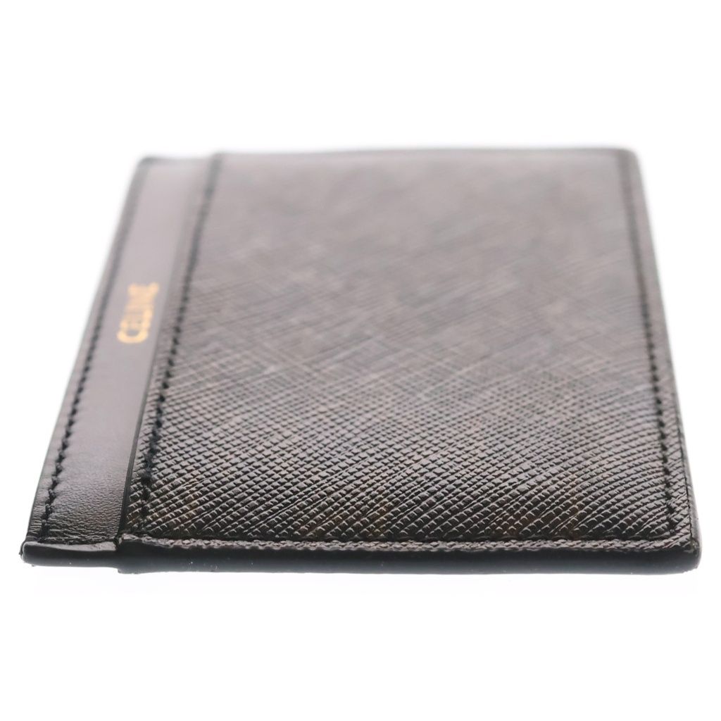 Celine Triomphe Card Case Leather Brown Black — view 3
