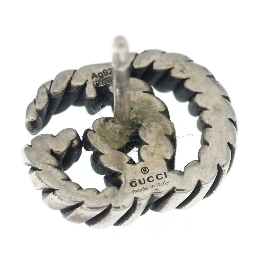 Gucci Double G Twist Logo Earrings Silver — view 5