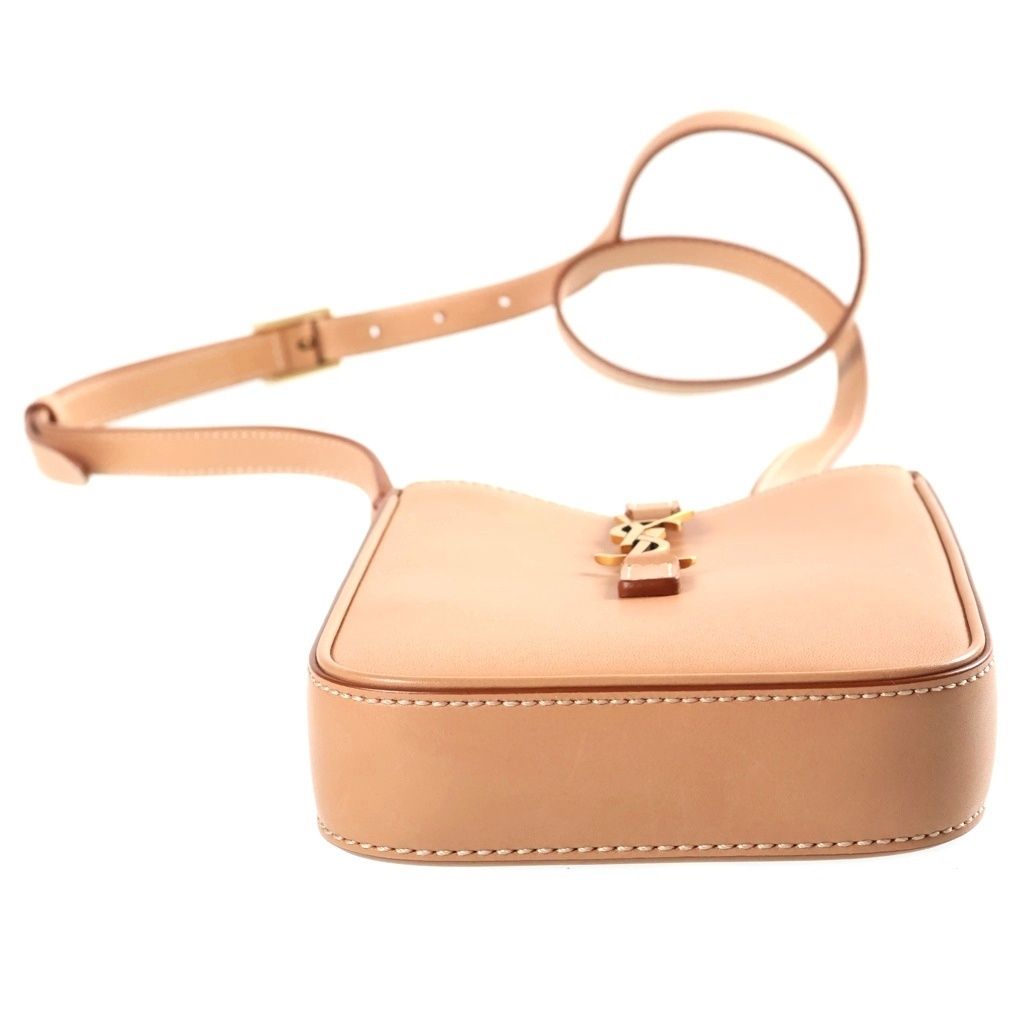 Saint Laurent Paris Le 5 A 7 Cassandra Leather Shoulder Bag Beige — view 4