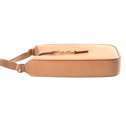 Saint Laurent Paris Le 5 A 7 Cassandra Leather Shoulder Bag Beige — view 3