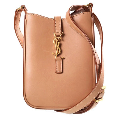 Saint Laurent Paris Le 5 A 7 Cassandra Leather Shoulder Bag Beige