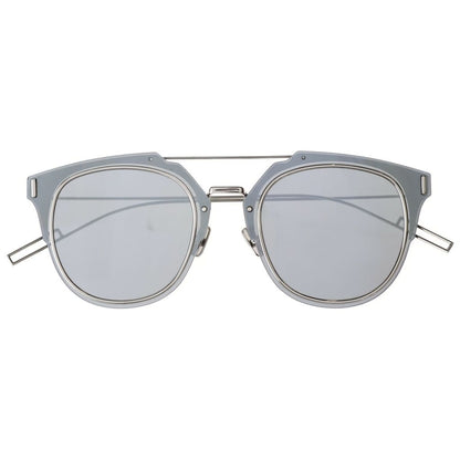 Dior Homme Metal Frame Flat Lens Sunglasses Eyewear 65 Black Silver