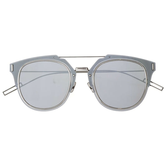 Dior Homme Metal Frame Flat Lens Sunglasses Eyewear 65 Black Silver