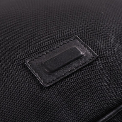 Loewe Leather Canvas Contrast Shoulder Bag Black — view 6