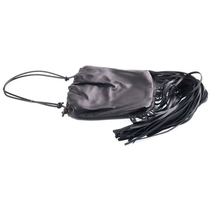 Bottega Veneta Fringe Shoulder Bag Black Leather — view 3