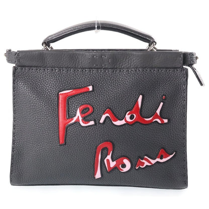Fendi Peekaboo Mini Fit Front Design Handbag Gray