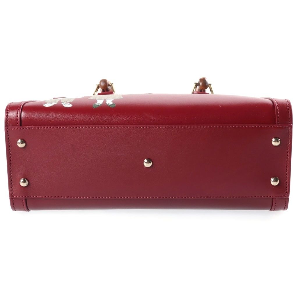 Gucci Yuko Higuchi Diana Medium Tote Bag Leather Bordeaux — view 4