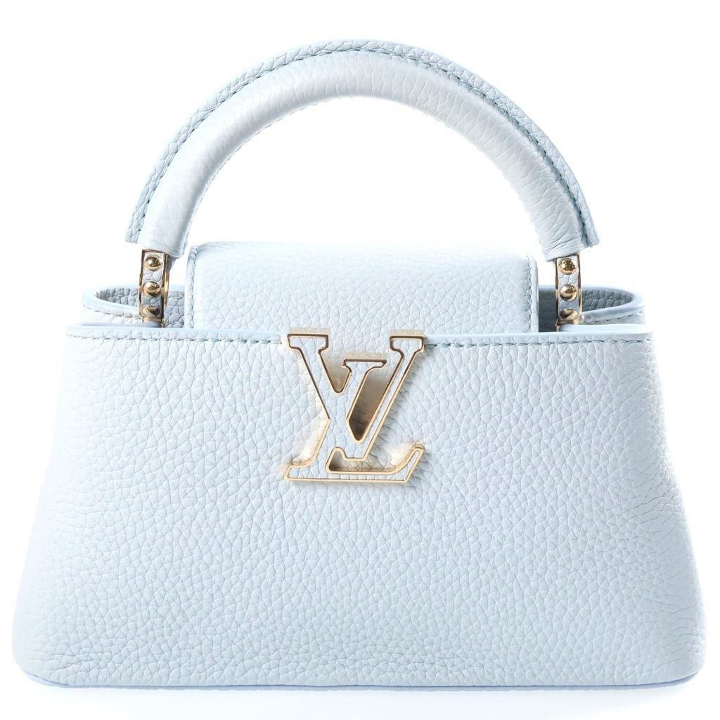 Louis Vuitton Capucines East West Mini Handbag 2-Way Back Pearl Taurillon