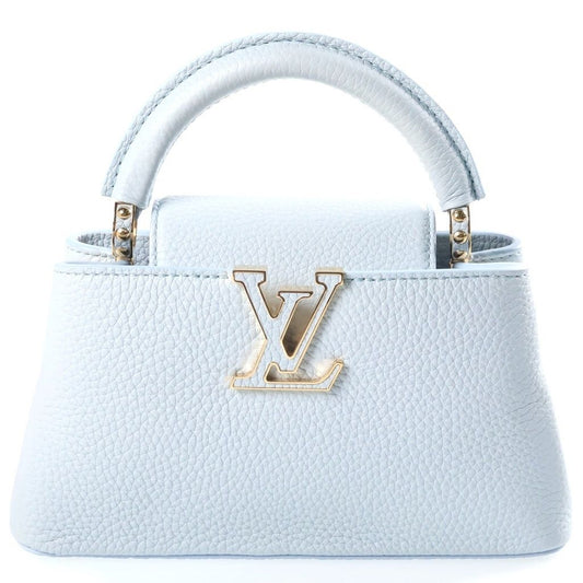 Louis Vuitton Capucines East West Mini Handbag 2-Way Back Pearl Taurillon