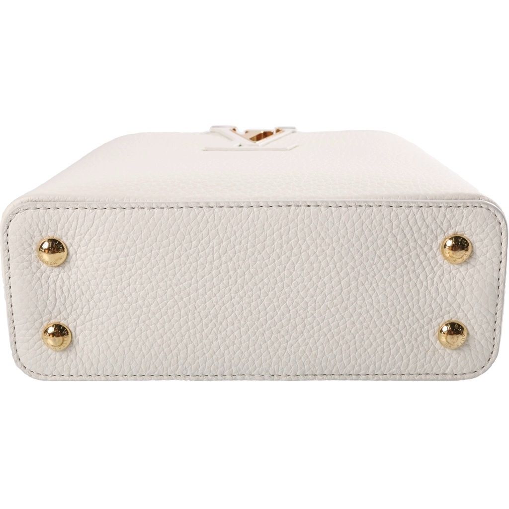 Louis Vuitton Capucines Mini 2-Way Shoulder Bag White Taurillon Leather — view 4