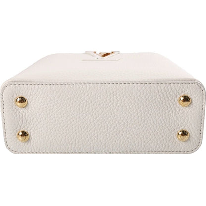 Louis Vuitton Capucines Mini 2-Way Shoulder Bag White Taurillon Leather — view 4