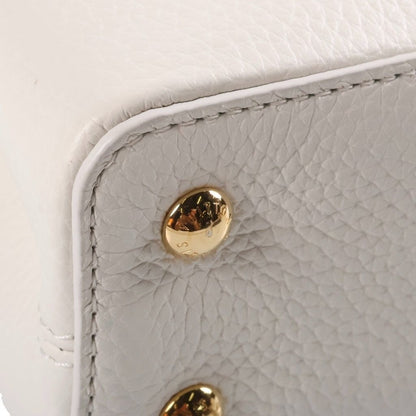 Louis Vuitton Capucines Mini 2-Way Shoulder Bag White Taurillon Leather — view 5