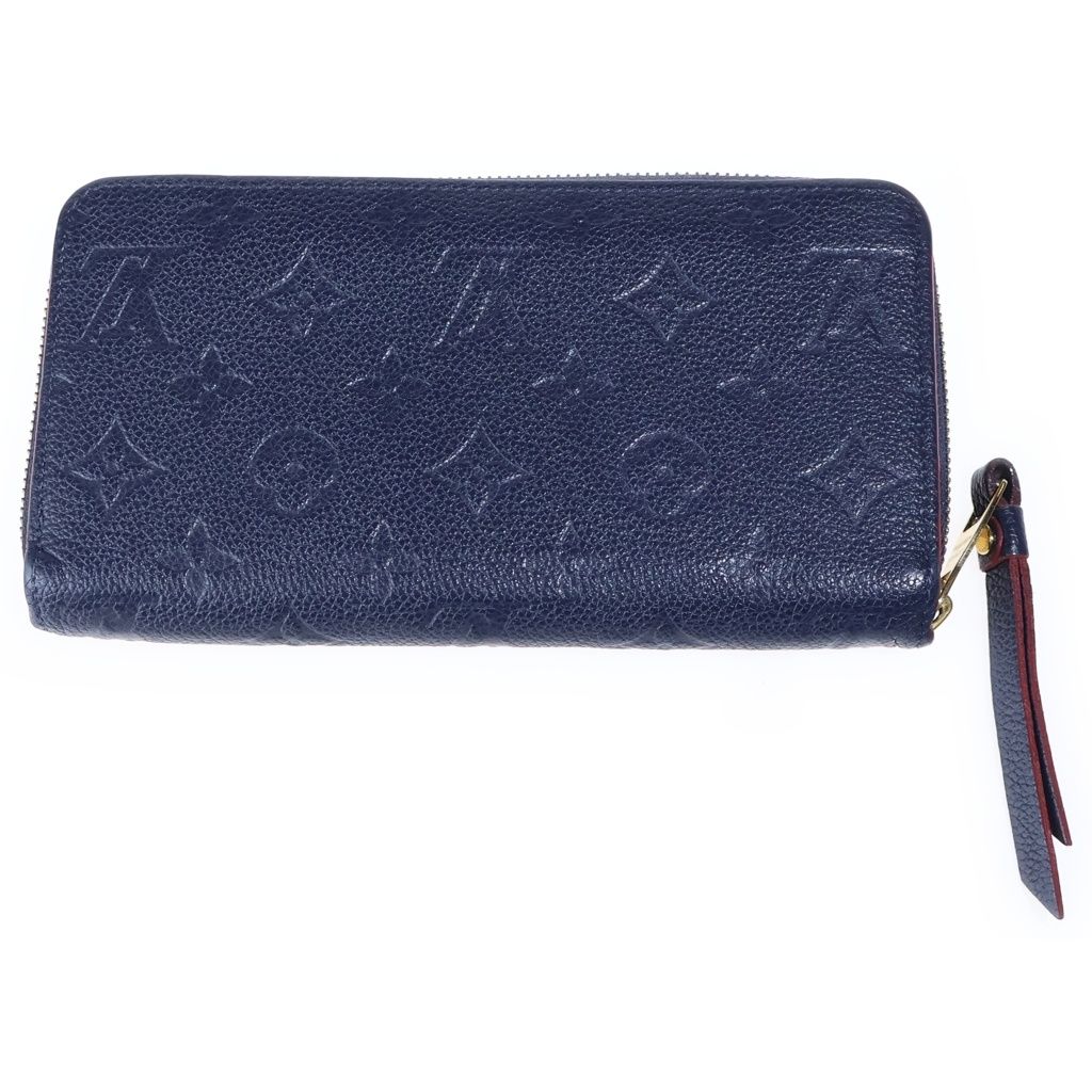 Louis Vuitton Monogram Empreinte Zippy Wallet Round Zip Leather Navy — view 2
