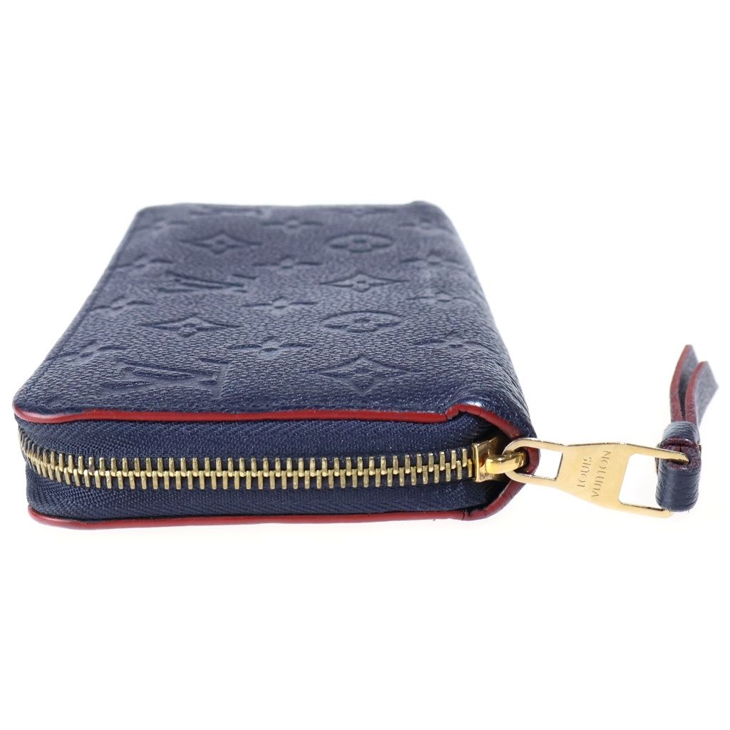 Louis Vuitton Monogram Empreinte Zippy Wallet Round Zip Leather Navy — view 3