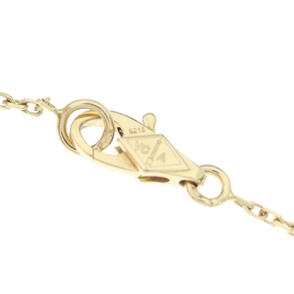 Van Cleef & Arpels Sweet Alhambra Mother of Pearl Pendant Chain Yellow — view 4