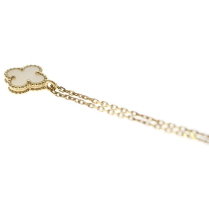 Van Cleef & Arpels Sweet Alhambra Mother of Pearl Pendant Chain Yellow — view 5