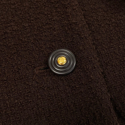Chanel Tweed Jacket Flap Pocket Brown — view 7