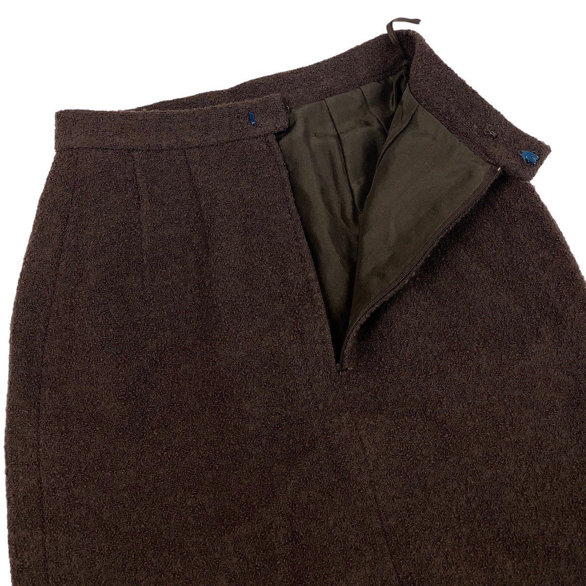 Chanel Tweed Pencil Skirt Brown — view 5