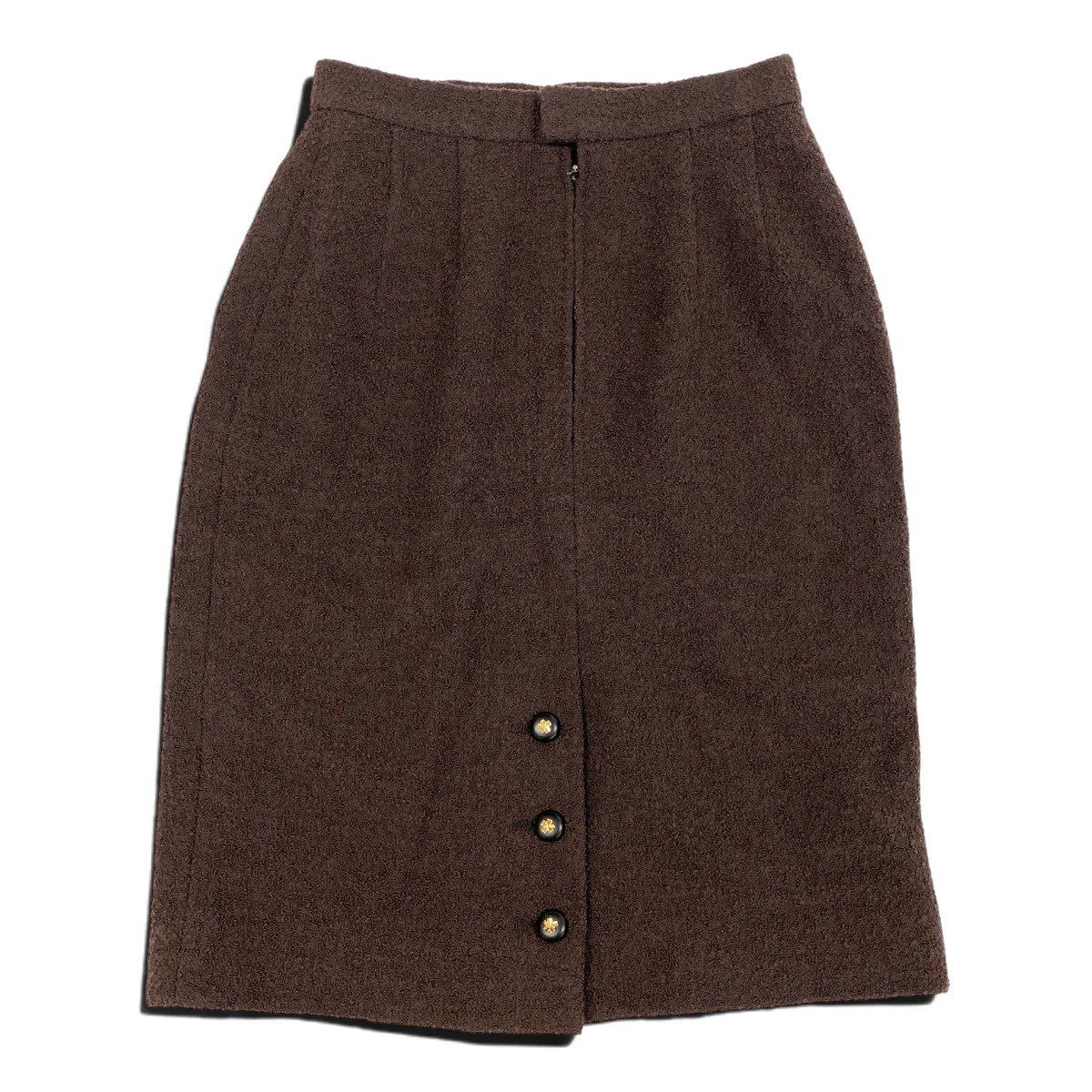 Chanel Tweed Pencil Skirt Brown — view 3