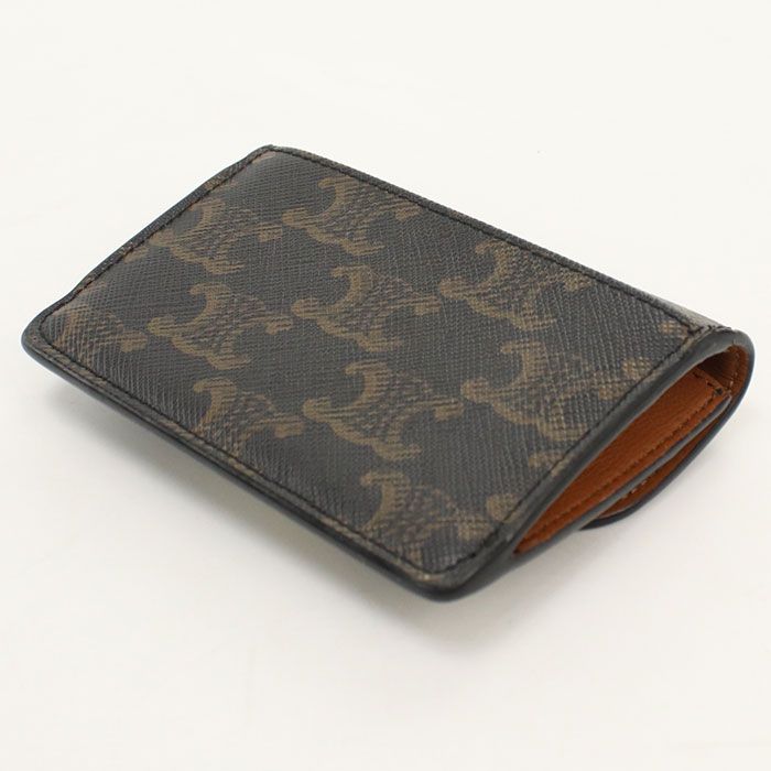 Celine Card Case Triomphe Canvas with Flap — view 2