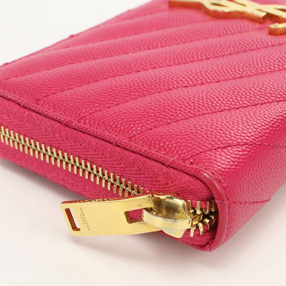 Saint Laurent Full Zip Wallet Cassandra Zip Around Calfskin — view 7