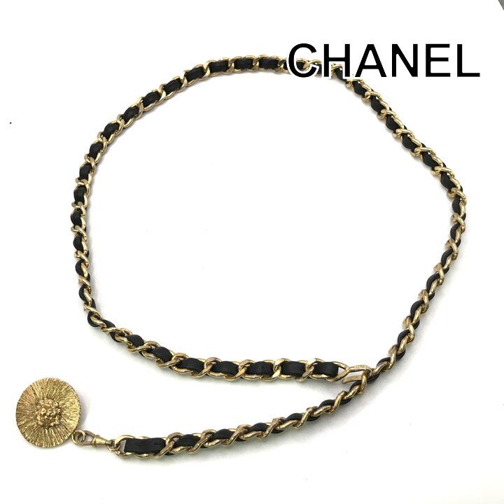Chanel CC Logo Chain Belt Vintage Gold