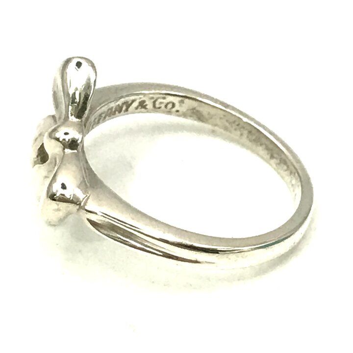 Tiffany & Co 925 Sterling Silver Ribbon Ring — view 3