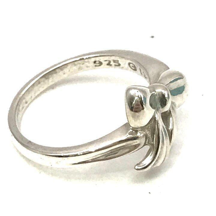 Tiffany & Co 925 Sterling Silver Ribbon Ring — view 5