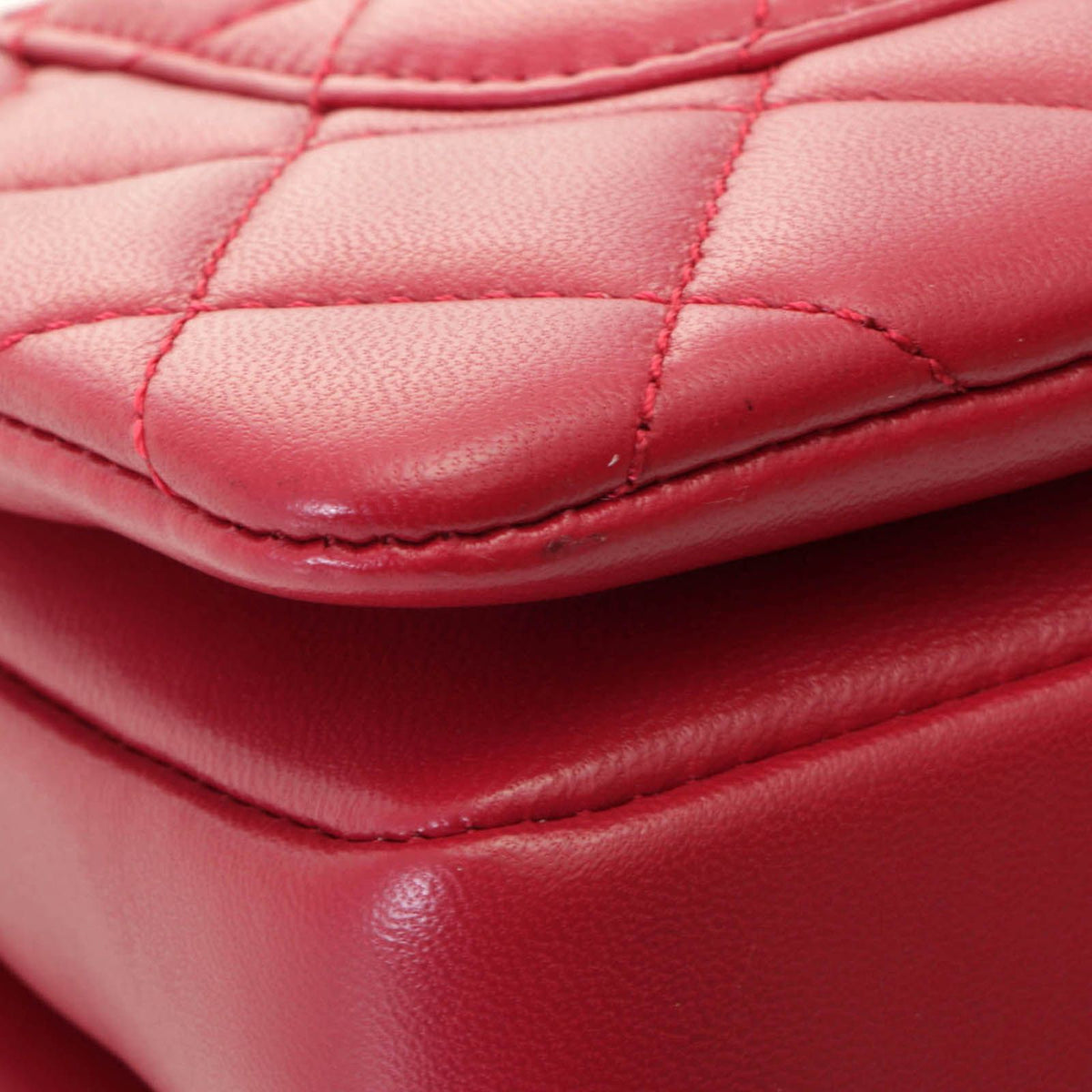 Chanel Quilted Trendy CC Top Handle Handbag Lambskin Red Random Stamp — view 7