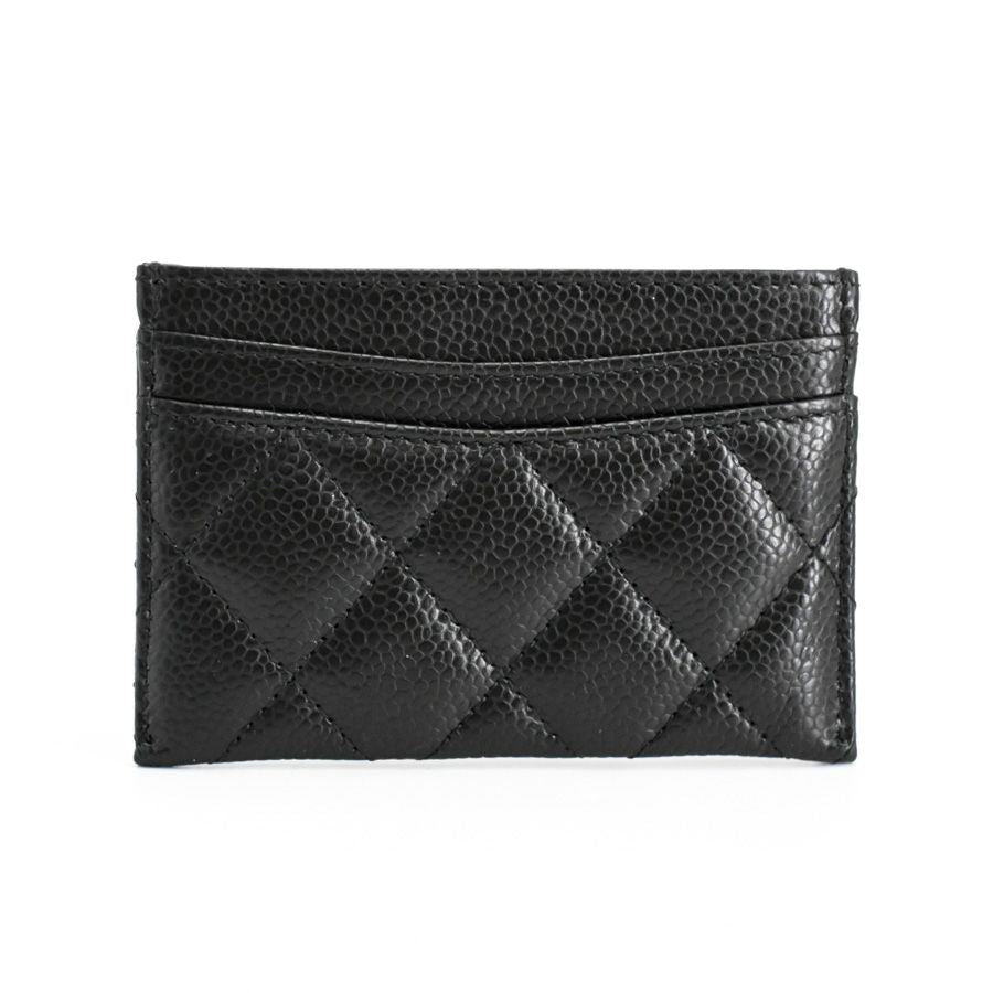 Chanel Card Case Card Holders Black — view 3