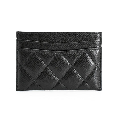 Chanel Card Case Card Holders Black — view 3