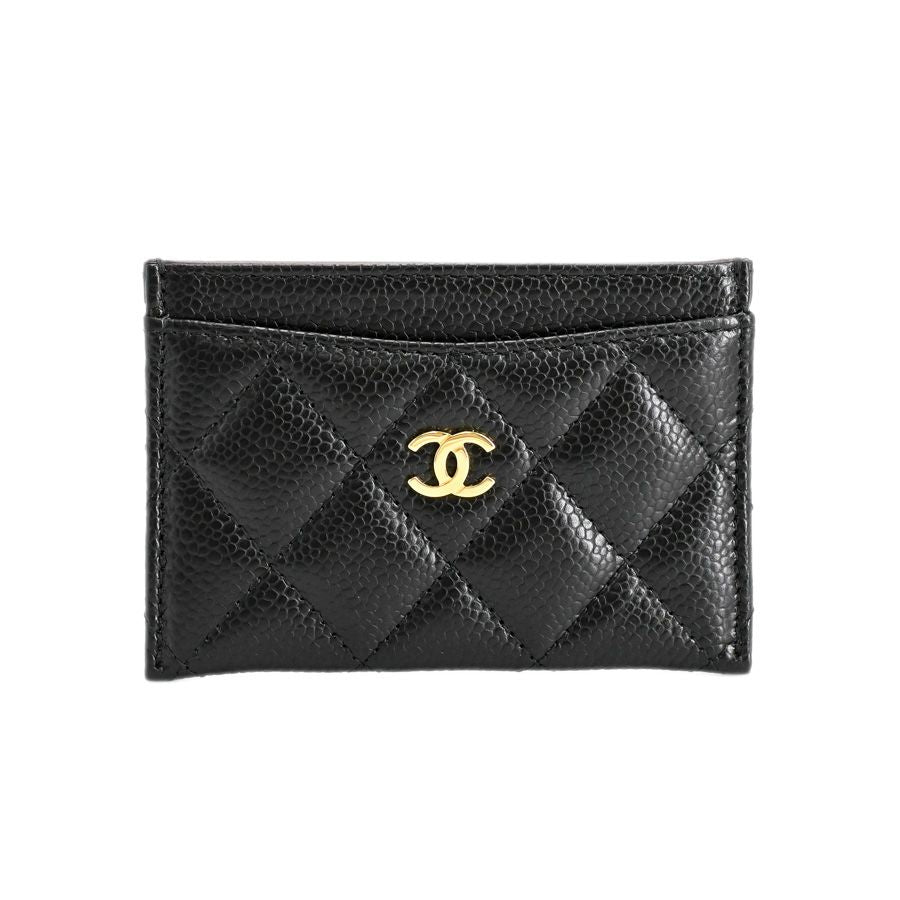 Chanel Card Case Card Holders Black